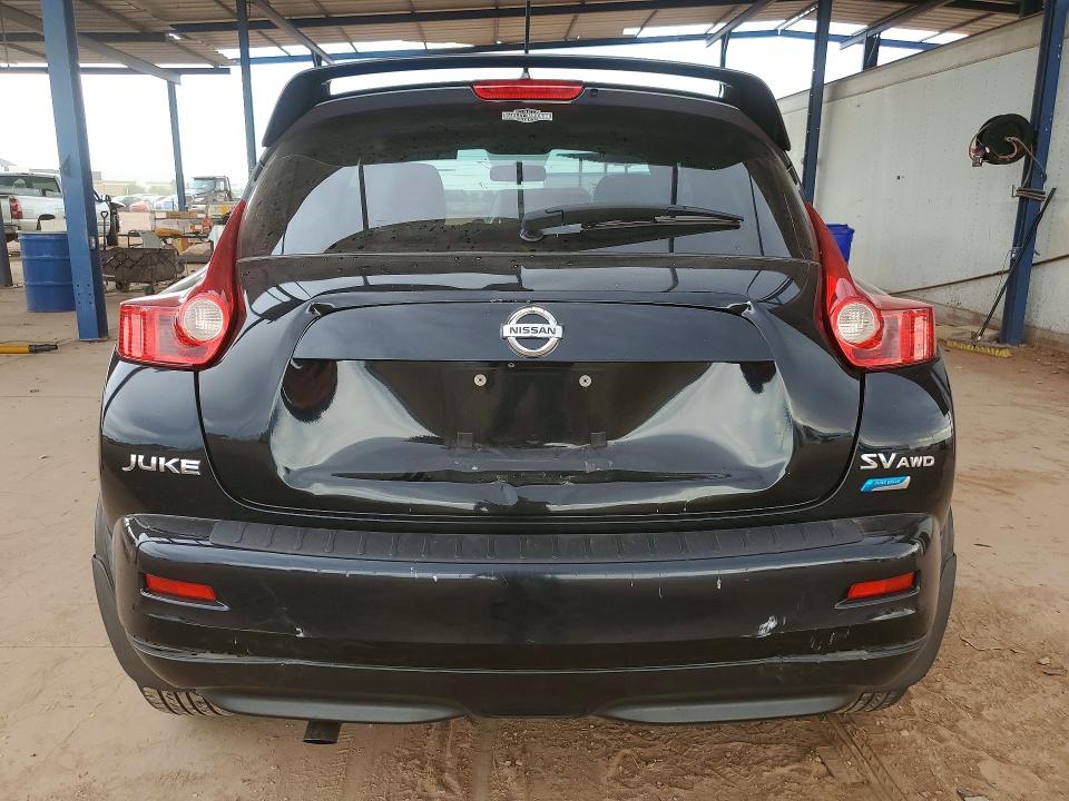 2013 Nissan Juke VIN JN8AF5MV3DT214009 COPART salvage auction — REAR END, Az - Cert Of Title - Salvage, sold $825 on 2026-07-09 (photo 6)