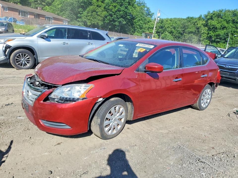 2015 Nissan Sentra VIN 3N1AB7AP0FL690043 COPART salvage auction — REAR END, Md - Cert Of Salvage > 75% Damage, sold $400 on 2026-07-02 (photo 1)