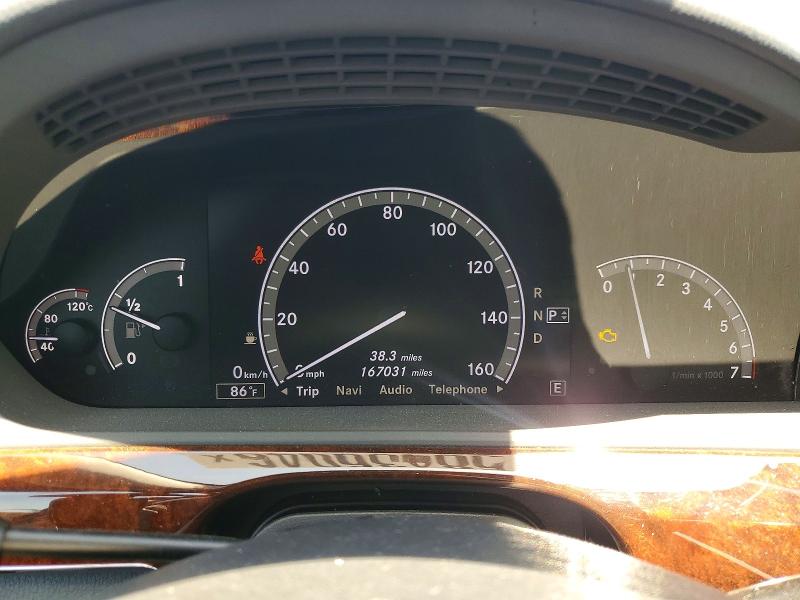 2012 Mercedes-benz S class VIN WDDNG7DB1CA490863 COPART salvage auction — MINOR DENT/SCRATCHES, Ca - Dis/Dlr/Exp Only Clean Title, sold $1,550 on 2026-07-08 (photo 9)