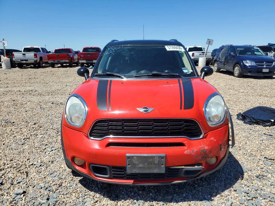 2012 Mini Cooper VIN WMWZC3C53CWM27677 COPART salvage auction — FRONT END, Tx - Salvage Vehicle Title, sold $1,550 on 2026-07-14 (photo 5)