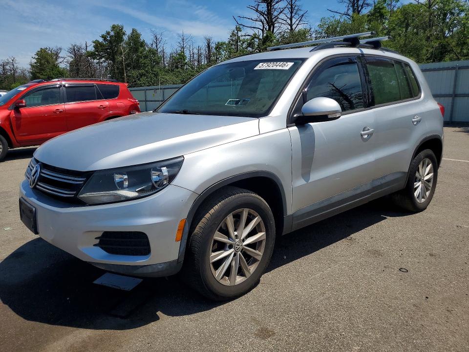 2017 Volkswagen Tiguan VIN WVGBV7AX3HK043922 COPART salvage auction — Burn Interior, NY - MV-907A SALVAGE CERTIFICATE, sold $2,050 on 2026-07-20 (photo 1)
