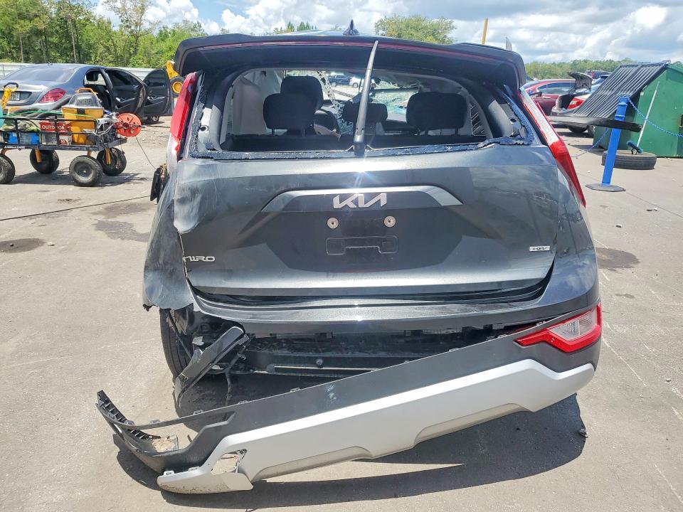 2026 Kia Niro VIN KNDCP3LEXT5356142 COPART salvage auction — ROLLOVER, Fl - Certificate Of Destruction, sold $1,500 on 2026-07-08 (photo 6)