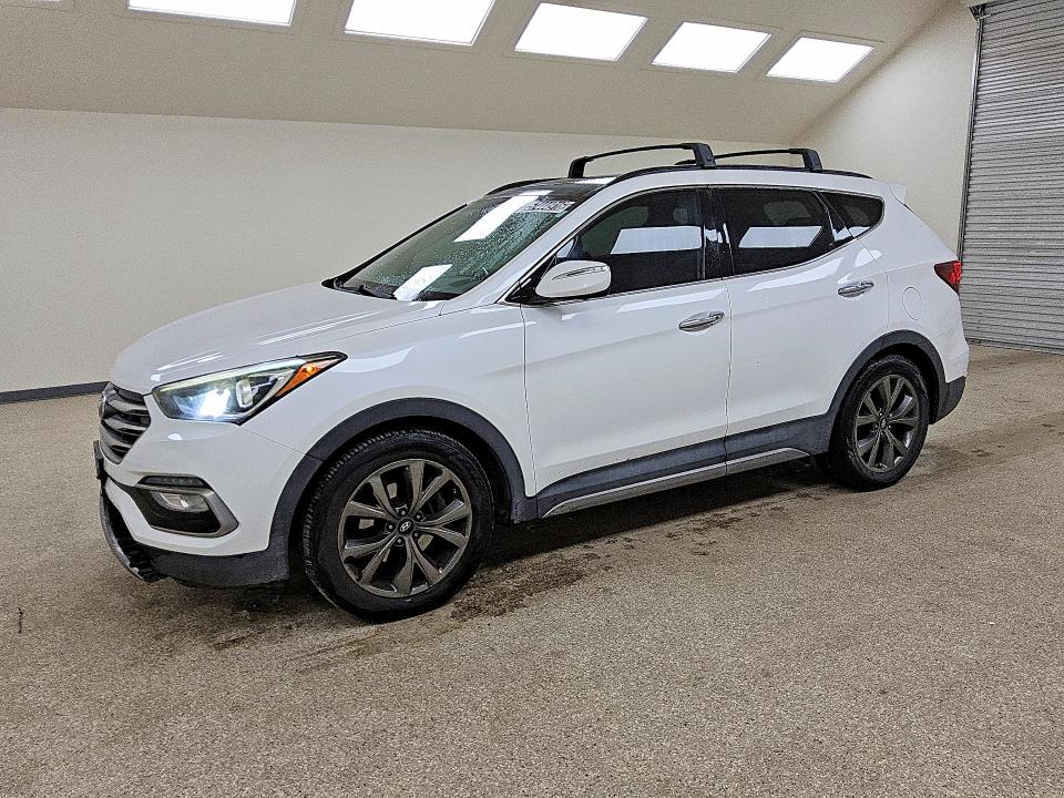 2017 Hyundai Santa fe VIN 5XYZWDLAXHG483066 COPART salvage auction — FRONT END, Co - Certificate Of Title, sold $6,600 on 2026-07-28 (photo 1)
