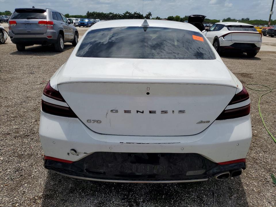 2023 Genesis G70 VIN KMTG34TA9PU120207 COPART salvage auction — FRONT END, IN - CERTIFICATE OF TITLE, sold $1,250 on 2026-07-23 (photo 6)