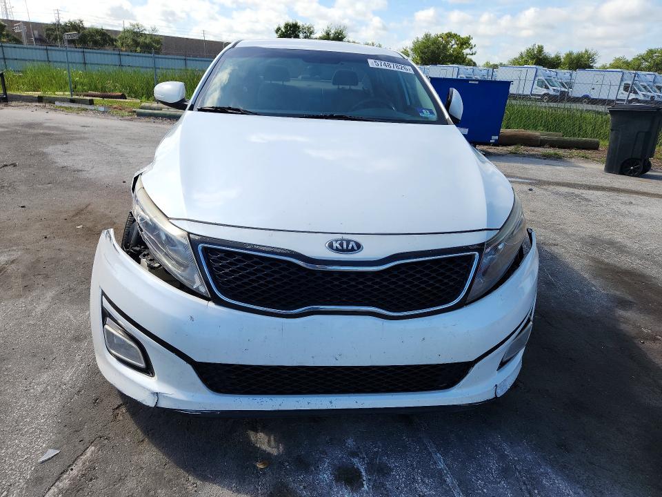 2015 Kia Optima VIN KNAGM4A7XF5538848 COPART salvage auction — FRONT END, Fl - Cert Of Title Slvg Rebuildable, sold $450 on 2026-07-14 (photo 5)