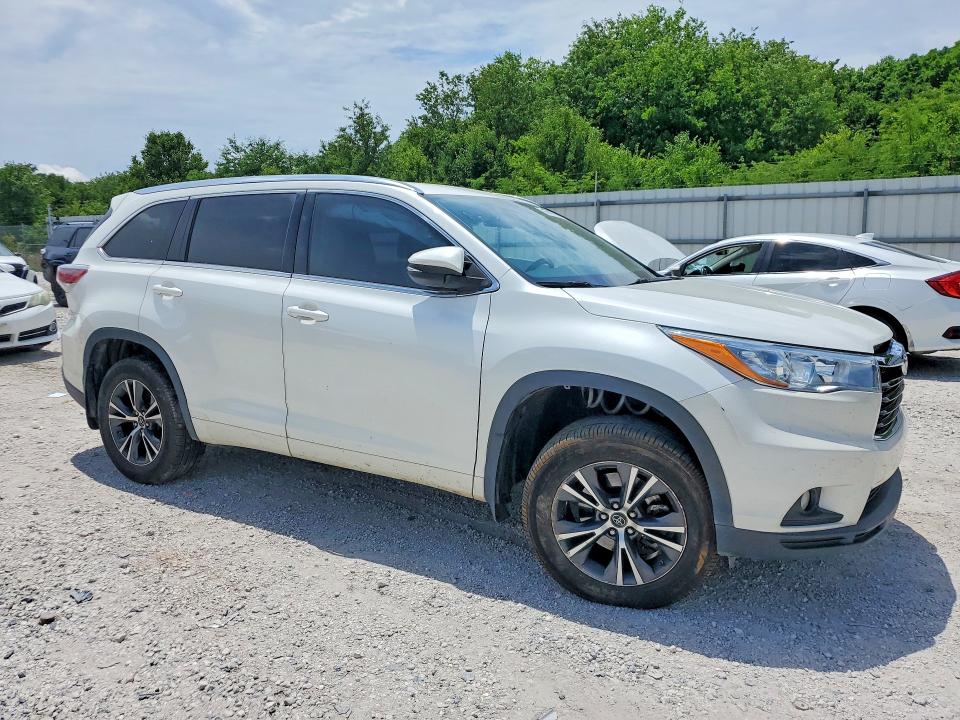 2016 Toyota Highlander VIN 5TDKKRFH8GS180064 COPART salvage auction — FRONT END, Ar - Cert Of Title-Salvage, sold $6,900 on 2026-07-27 (photo 4)