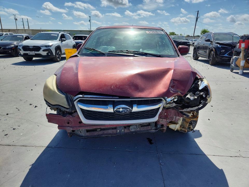 2014 Subaru Impreza VIN JF1GPAD63E8276590 COPART salvage auction — FRONT END, TX - SALVAGE VEHICLE TITLE (P), sold $175 on 2026-07-17 (photo 5)