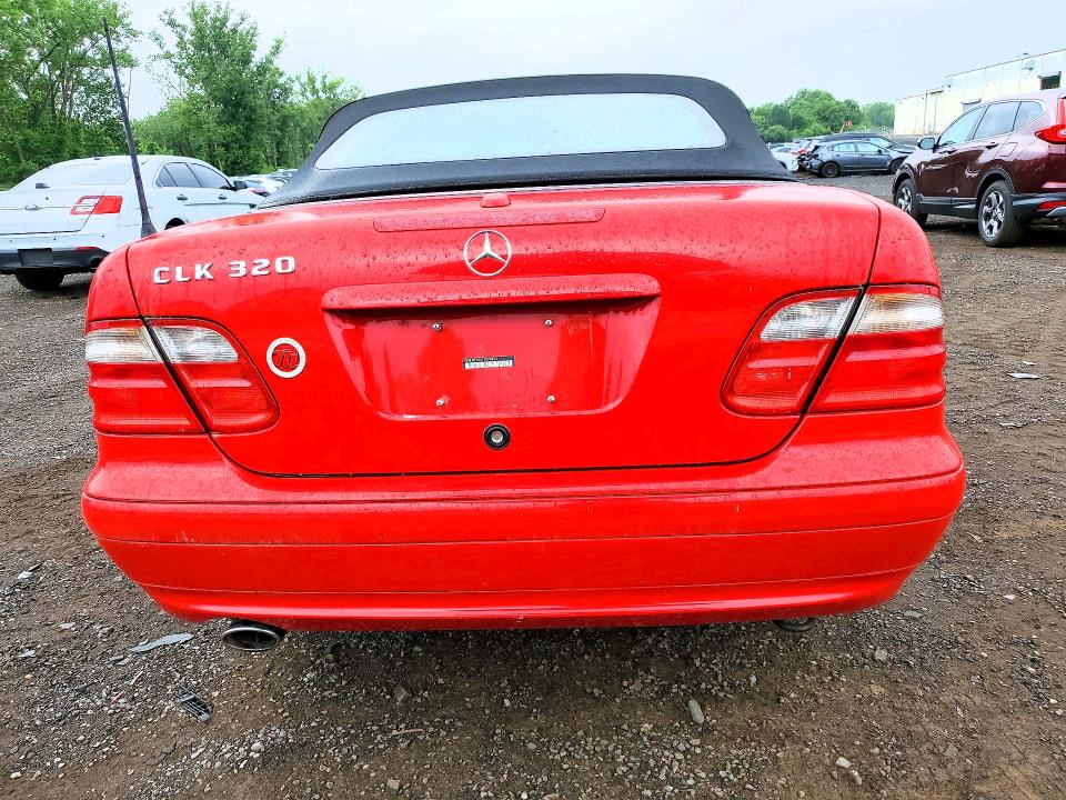 2001 Mercedes-benz Clk-class VIN WDBLK65G61T074893 COPART salvage auction — WATER/FLOOD, Ct - Cert Of Title-Flood Salvage, sold $525 on 2026-07-21 (photo 6)