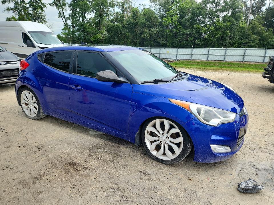 2012 Hyundai Veloster VIN KMHTC6AD1CU069796 COPART salvage auction — MECHANICAL, Fl - Cert Of Title Slvg Rebuildable, sold $350 on 2026-07-07 (photo 4)