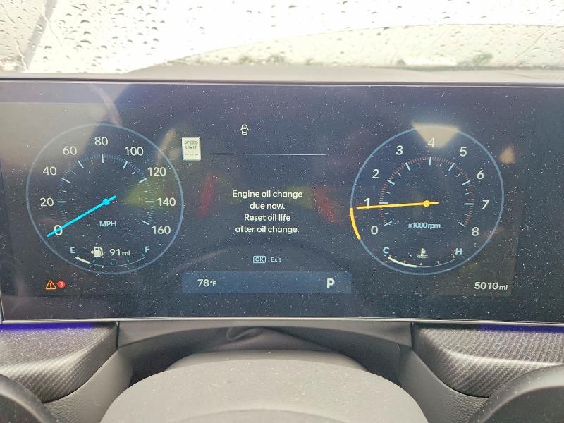 2024 Hyundai Sonata VIN KMHL54JC5RA387145 COPART salvage auction — REAR END, TX - SALVAGE VEHICLE TITLE, sold $9,100 on 2026-07-30 (photo 9)