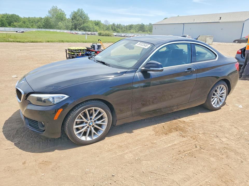 2015 BMW 2er VIN WBA1F7C57FVX96127 COPART salvage auction — HAIL, Oh - Cert Of Title-Salvage, sold $2,900 on 2026-07-16 (photo 1)