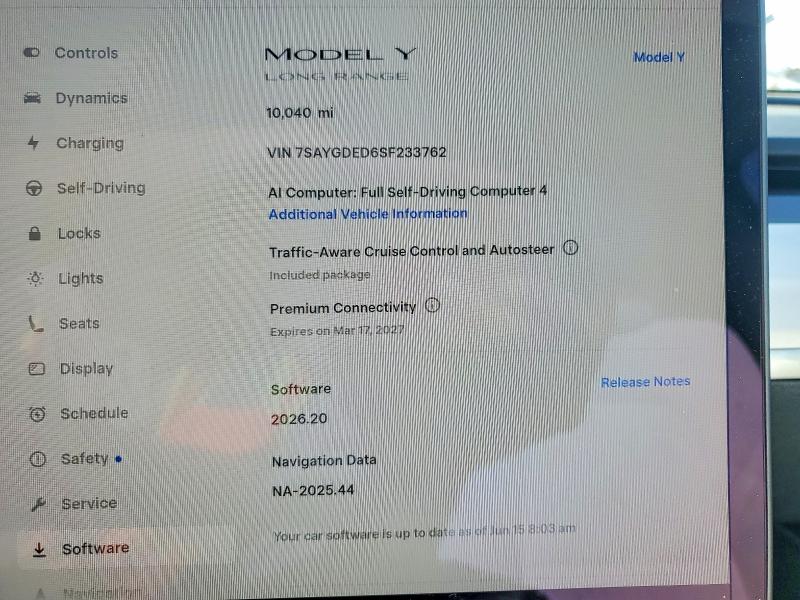 2025 Tesla VIN 7SAYGDED6SF233762 COPART salvage auction — SIDE, Ca - Salvage Certificate, sold $8,200 on 2026-07-24 (photo 9)