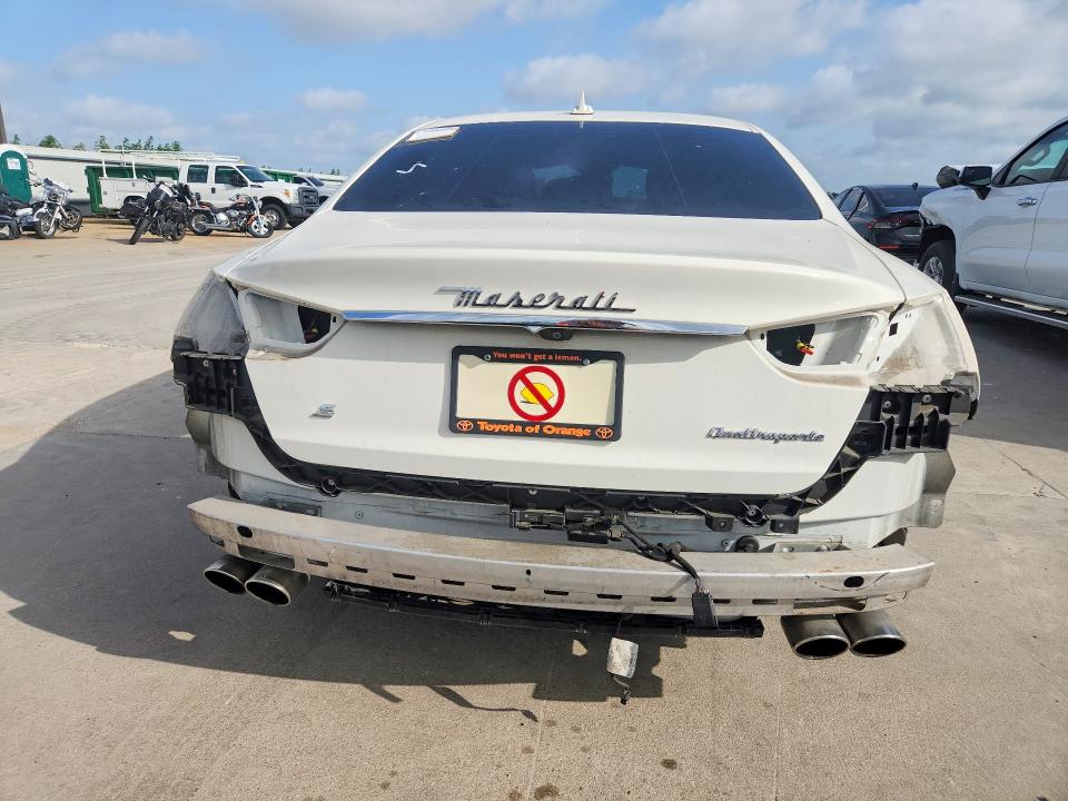 2018 Maserati Quattroporte VIN ZAM56YPAXJ1291793 COPART salvage auction — FRONT END, TX - SALVAGE VEHICLE TITLE, sold $200 on 2026-07-30 (photo 6)