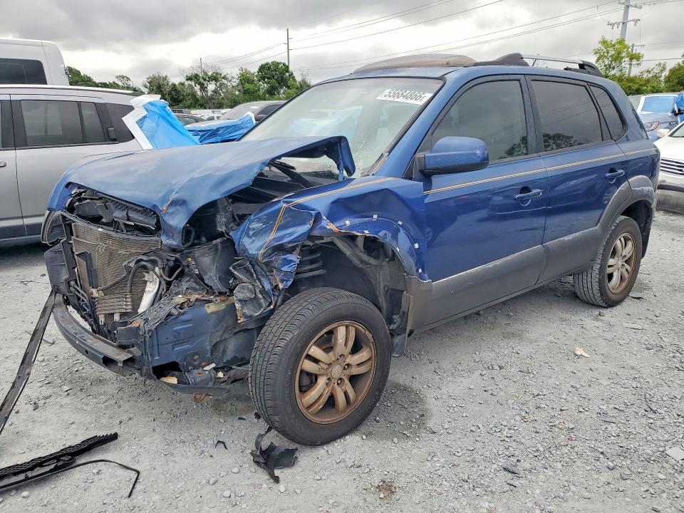 2006 Hyundai Tucson VIN KM8JN12D86U295017 COPART salvage auction — FRONT END, Fl - Cert Of Title Slvg Rebuildable, sold $375 on 2026-07-07 (photo 1)