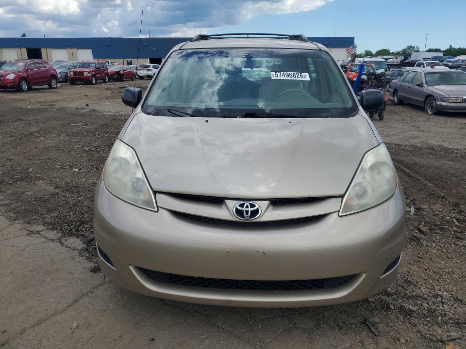 2007 Toyota Sienna VIN 5TDZK23C17S077096 COPART salvage auction — REAR END, Mi - Certificate Of Title, sold $500 on 2026-07-31 (photo 5)
