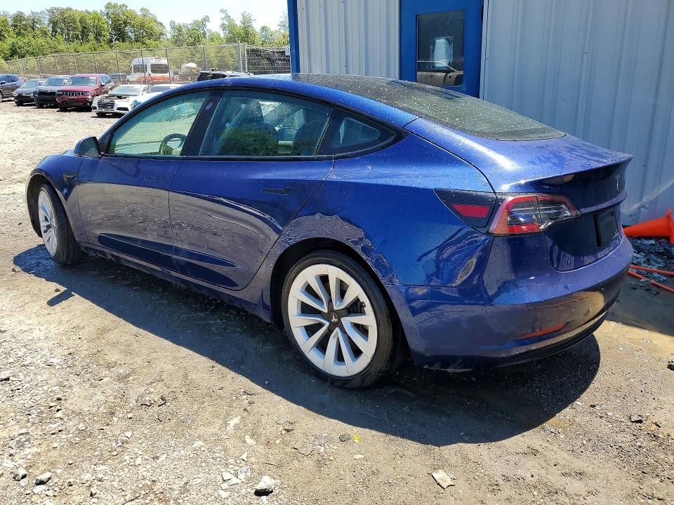 2022 Tesla Model 3 VIN 5YJ3E1EA1NF370131 COPART salvage auction — SIDE, Ny - Certificate Of Title, sold $14,200 on 2026-07-13 (photo 2)