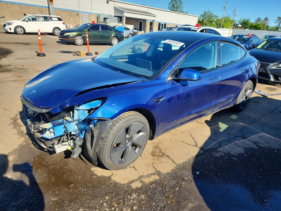 2023 Tesla Model 3 VIN 5YJ3E1EB7PF624968 COPART salvage auction — FRONT END, Ct - Cert Of Title-Salvage, sold $10,100 on 2026-07-10 (photo 1)