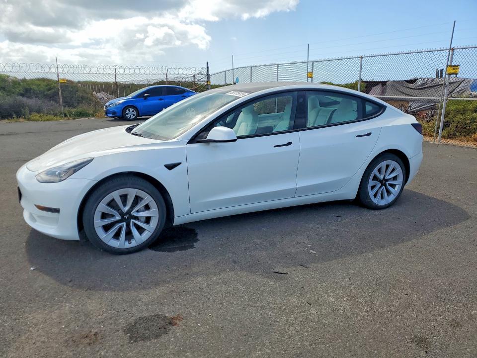 2023 Tesla Model 3 VIN 5YJ3E1EA6PF519586 COPART salvage auction — REAR END, Hi - Certificate Of Salvage, sold $5,100 on 2026-07-27 (photo 1)