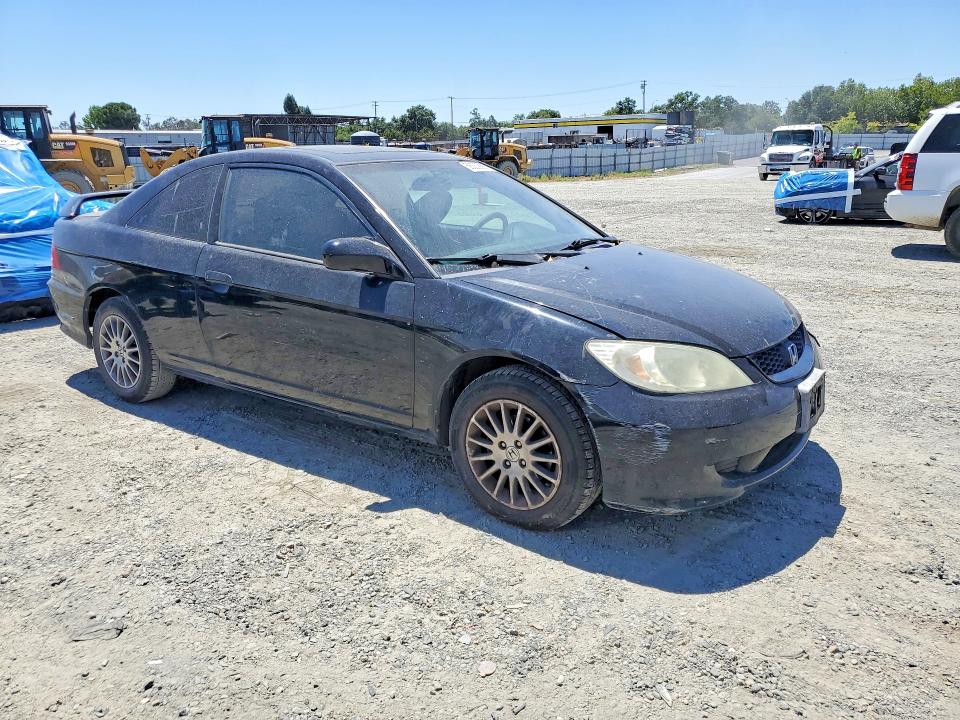 2005 Honda Civic VIN 1HGEM22945L030143 COPART salvage auction — VANDALISM, Ca - Salvage Certificate, sold $400 on 2026-07-09 (photo 4)