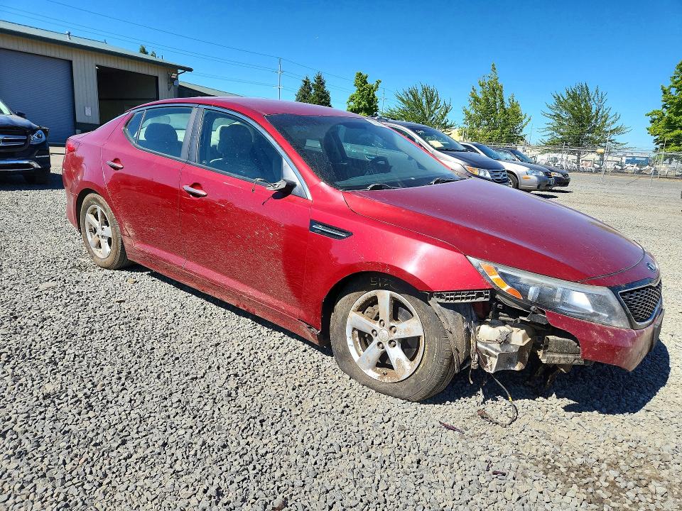 2014 Kia Optima VIN 5XXGM4A71EG265442 COPART salvage auction — FRONT END, Or - Salvage Title Certificate, sold $200 on 2026-07-28 (photo 4)