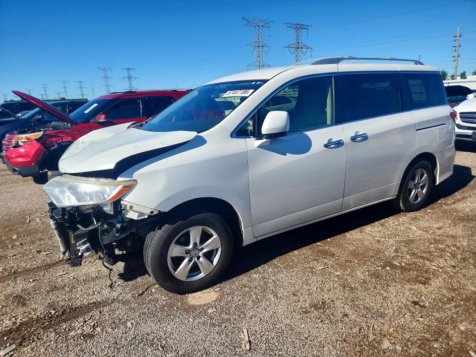 2012 Nissan Quest VIN JN8AE2KP2C9042170 COPART salvage auction — FRONT END, Il - Salvage Certificate, sold $575 on 2026-07-09 (photo 1)