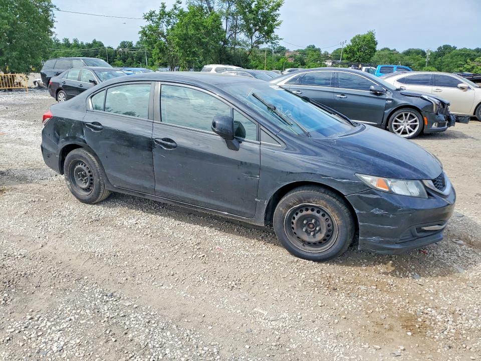 2013 Honda Civic VIN 2HGFB2F57DH591854 COPART salvage auction — FRONT END, Md - Cert Of Salvage > 75% Damage, sold $125 on 2026-07-23 (photo 4)