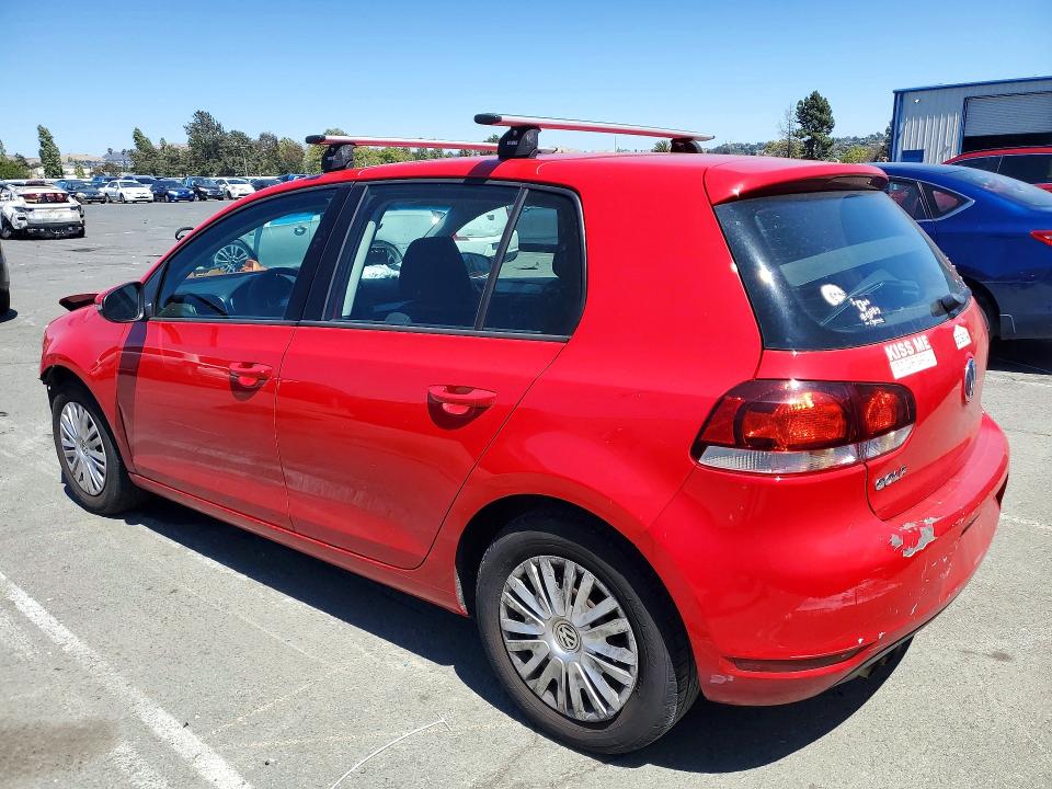 2013 Volkswagen Golf VIN WVWDB7AJ1DW093755 COPART salvage auction — FRONT END, Ca - Salvage Certificate, sold $400 on 2026-07-06 (photo 2)