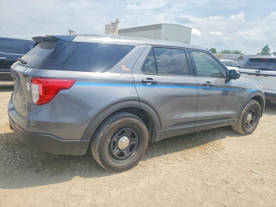 2021 Ford Explorer VIN 1FM5K8AB2MGB34760 COPART salvage auction — HAIL, KS - CERT OF TITLE-SALVAGE, sold $4,000 on 2026-07-02 (photo 3)