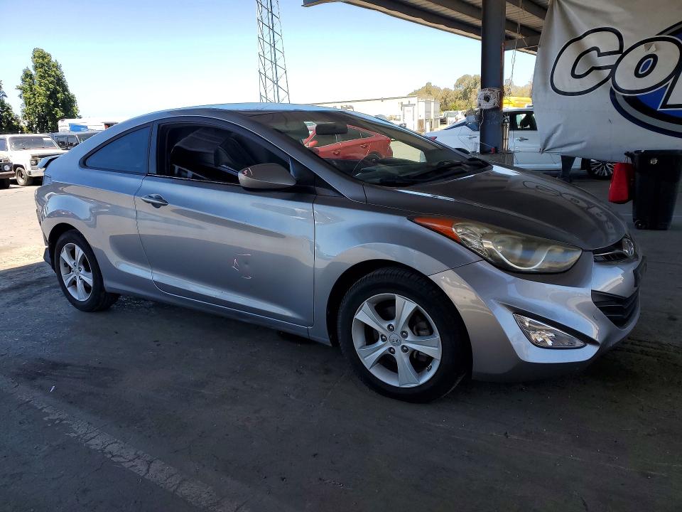 2013 Hyundai Elantra VIN KMHDH6AE1DU003216 COPART salvage auction — REAR END, Ca - Salvage Certificate, sold $1,400 on 2026-07-09 (photo 4)