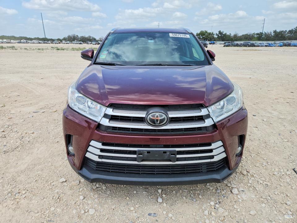 2018 Toyota VIN 5TDKZRFH7JS266906 COPART salvage auction — REAR END, Tx - Salvage Vehicle Title, sold $8,800 on 2026-07-16 (photo 5)