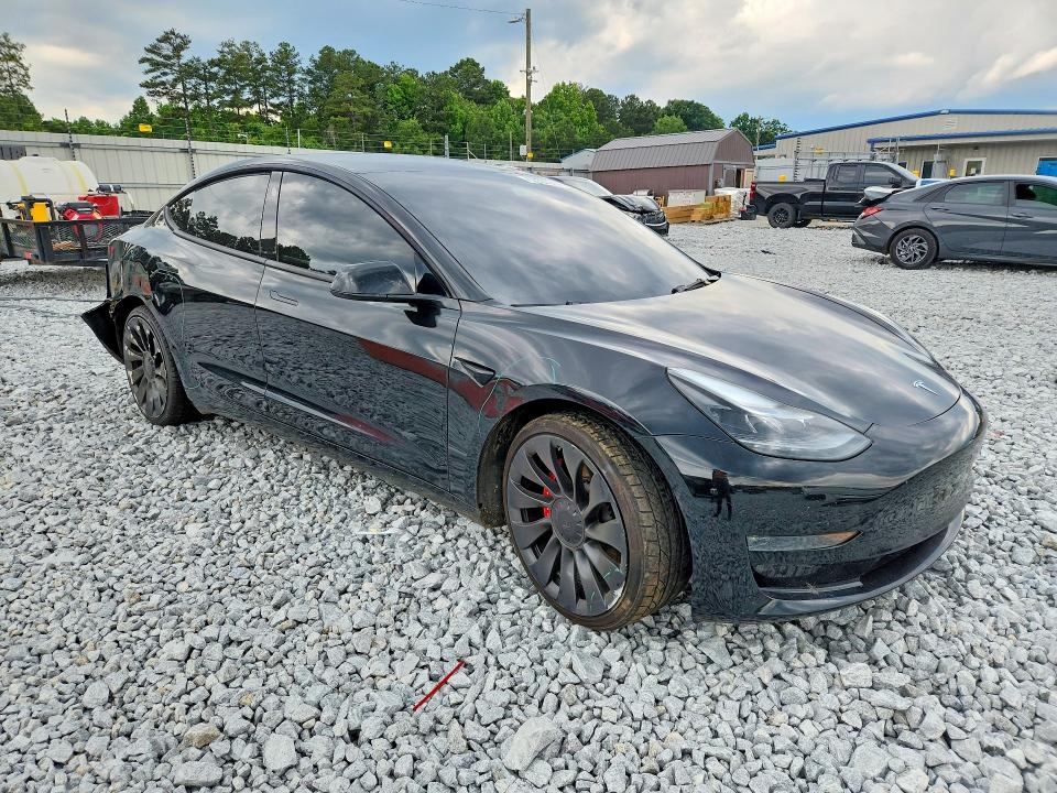 2023 Tesla Model 3 VIN 5YJ3E1EC7PF564585 COPART salvage auction — FRONT END, Ga - Cert Of Title-Salvage, sold $2,600 on 2026-07-21 (photo 4)