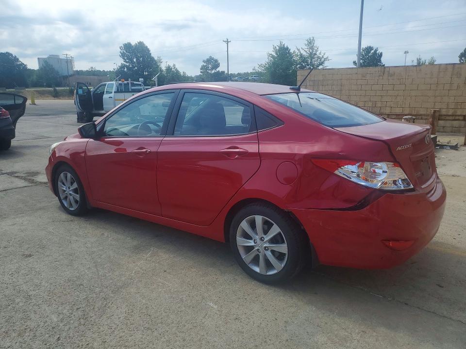 2012 Hyundai Accent VIN KMHCU4AE7CU162168 COPART salvage auction — REAR END, Sc - Cert Of Title-Salvage, sold $700 on 2026-07-24 (photo 2)