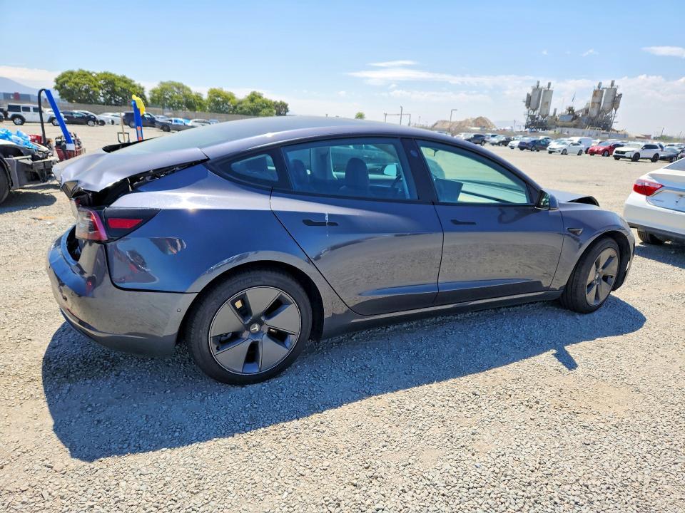 2022 Tesla Model 3 VIN 5YJ3E1EB2NF167192 COPART salvage auction — REAR END, Salvage Title, sold $250 on 2026-07-21 (photo 3)