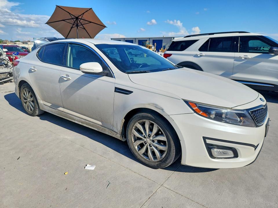 2014 Kia Optima VIN 5XXGN4A70EG322436 COPART salvage auction — FRONT END, Tx - Salvage Vehicle Title, sold $1,850 on 2026-07-31 (photo 4)