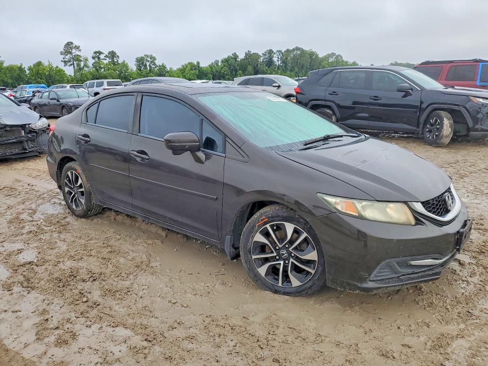 2014 Honda Civic VIN 2HGFB2F83EH504558 COPART salvage auction — SIDE, Tx - Salvage Vehicle Title, sold $1,700 on 2026-07-02 (photo 4)