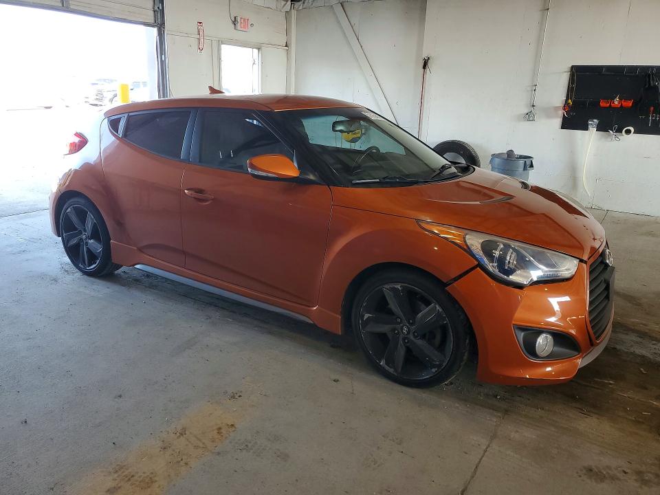 2013 Hyundai Veloster VIN KMHTC6AE7DU143328 COPART salvage auction — FRONT END, Ky - Certificate Of Title, sold $975 on 2026-07-04 (photo 4)