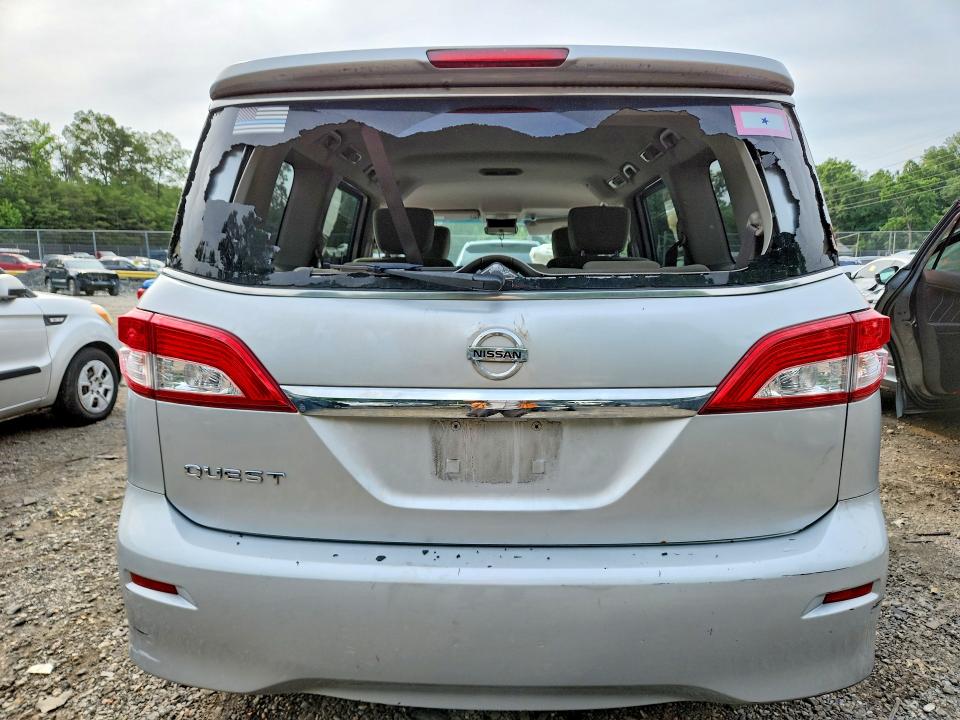 2012 Nissan Quest VIN JN8AE2KP9C9040349 COPART salvage auction — FRONT END, Md - Cert Of Salvage > 75% Damage, sold $800 on 2026-07-17 (photo 6)