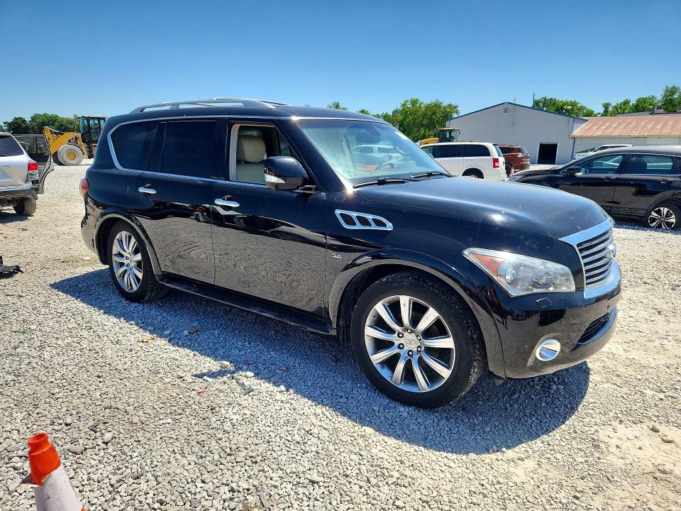 2014 Infiniti Qx80 VIN JN8AZ2NE1E9066235 COPART salvage auction — FRONT END, Oh - Certificate Of Title, sold $2,950 on 2026-07-31 (photo 4)