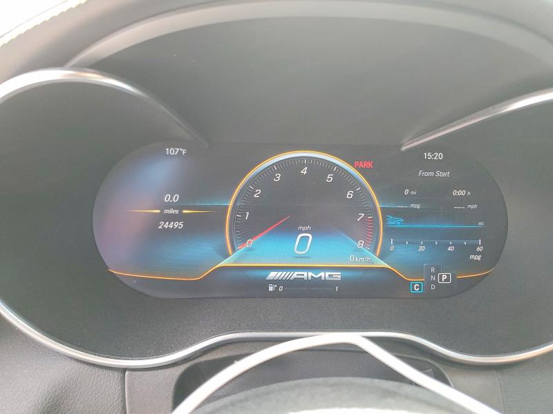 2021 Mercedes-benz C-klasse amg VIN W1KWJ8HB8MG054502 COPART salvage auction — WATER/FLOOD, Tx - Salvage Title-Flood Damage, sold $14,200 on 2026-07-24 (photo 9)