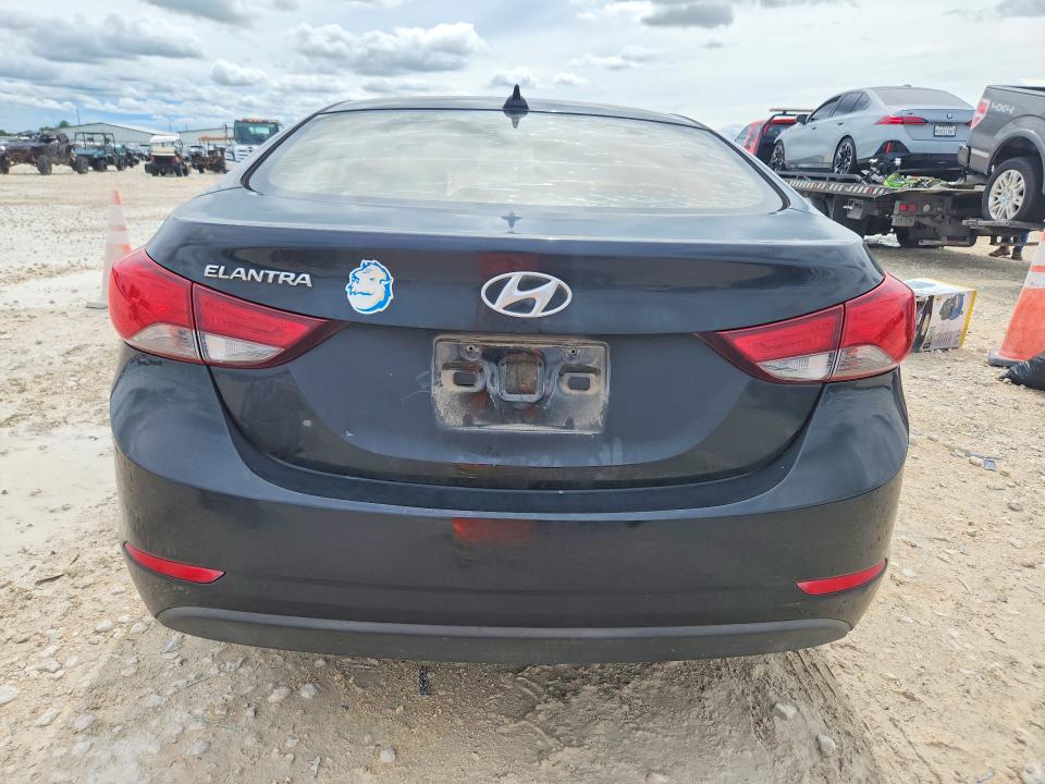 2016 Hyundai Elantra VIN 5NPDH4AE7GH750827 COPART salvage auction — FRONT END, Tx - Salvage Vehicle Title, sold $500 on 2026-07-30 (photo 6)