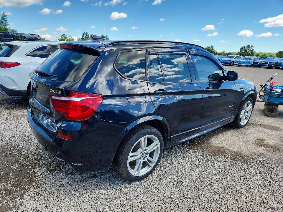 2013 BMW X3 VIN 5UXWX7C58DL978500 COPART salvage auction — REAR END, On - Permit No Brand - Unfit, sold $1,450 on 2026-07-02 (photo 3)