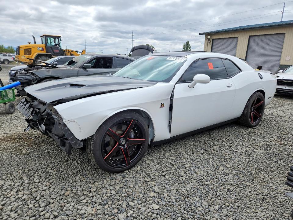 2015 Dodge Challenger VIN 2C3CDZFJ4FH816434 COPART salvage auction — FRONT END, Or - Salvage Title Certificate, sold $6,100 on 2026-09-08 (photo 1)