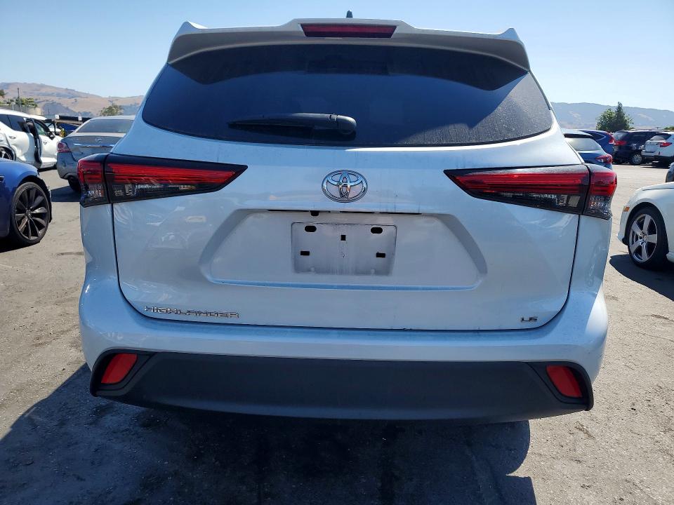2022 Toyota Highlander VIN 5TDZZRAH2NS123261 COPART salvage auction — VANDALISM, Ca - Salvage Certificate, sold $16,200 on 2026-07-14 (photo 6)