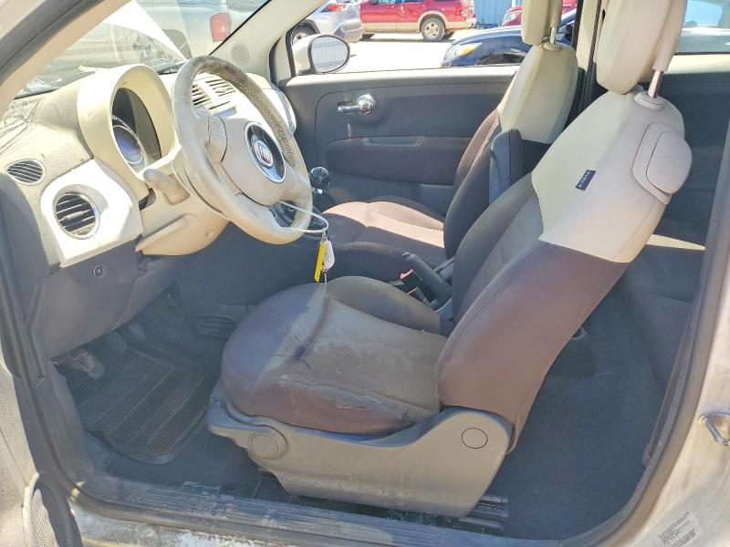 2013 Fiat 500 VIN 3C3CFFAR9DT745483 COPART salvage auction — FRONT END, Ca - Salvage Certificate, sold $125 on 2026-07-17 (photo 7)