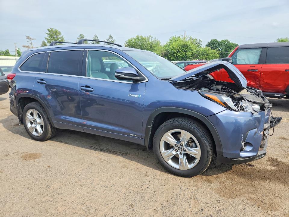 2019 Toyota Highlander VIN 5TDDGRFH8KS057707 COPART salvage auction — FRONT END, PA - CERTIFICATE OF SALVAGE, sold $3,100 on 2026-07-21 (photo 4)
