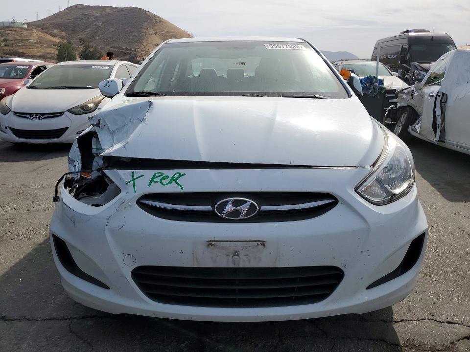 2015 Hyundai Accent VIN KMHCT4AE6FU922047 COPART salvage auction — FRONT END, Ca - Salvage Certificate, sold $325 on 2026-07-27 (photo 5)
