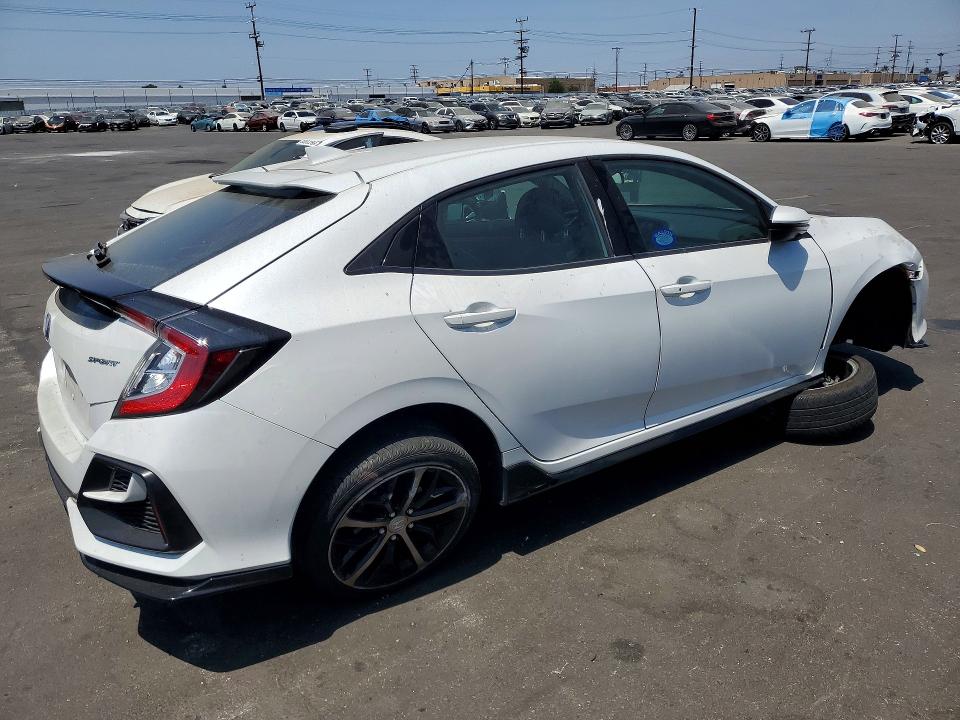 2021 Honda Civic VIN SHHFK7H48MU424018 COPART salvage auction — FRONT END, Ca - Salvage Certificate, sold $2,600 on 2026-07-20 (photo 3)