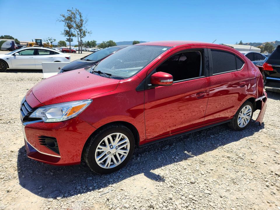 2024 Mitsubishi Mirage VIN ML32FVFJ2RHF17955 COPART salvage auction — REAR END, Ca - Salvage Certificate, sold $2,500 on 2026-07-14 (photo 1)
