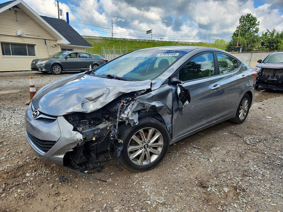 2015 Hyundai Elantra VIN KMHDH4AE8FU455879 COPART salvage auction — FRONT END, Oh - Cert Of Title-Salvage, sold $700 on 2026-07-15 (photo 1)