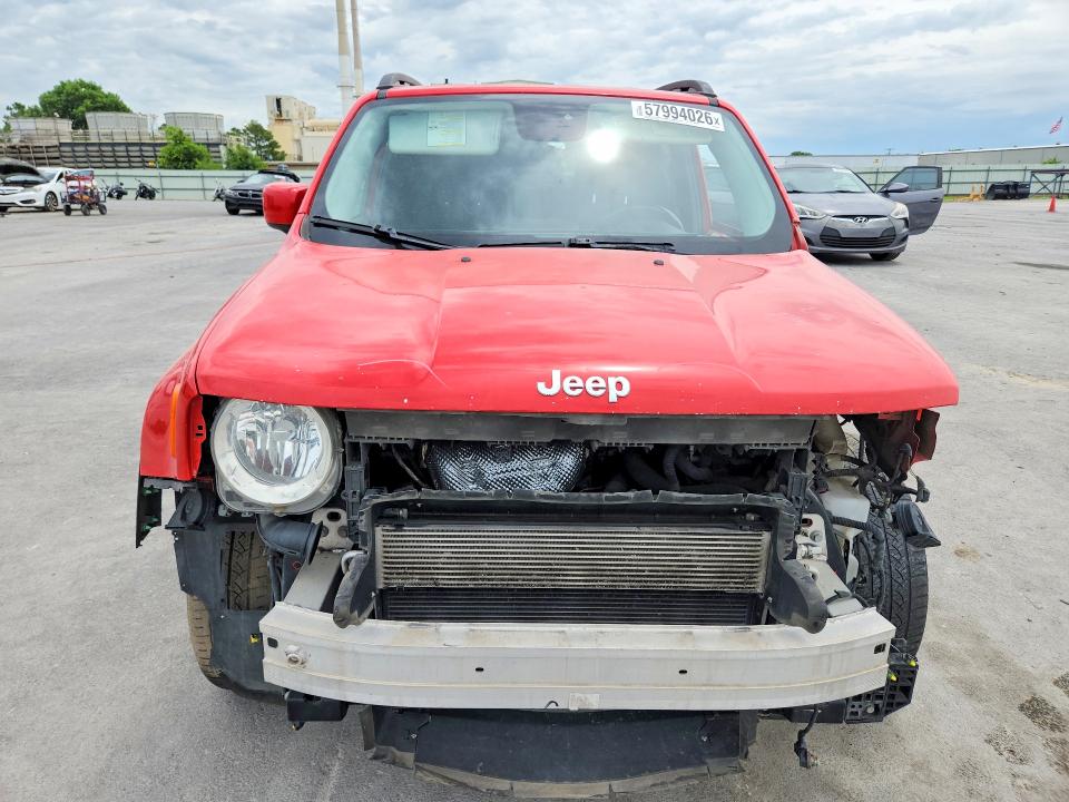 2016 Jeep Renegade VIN ZACCJBBT7GPE08285 COPART salvage auction — FRONT END, Ok - Cert Of Title-Salvage, sold $1,150 on 2026-07-17 (photo 5)